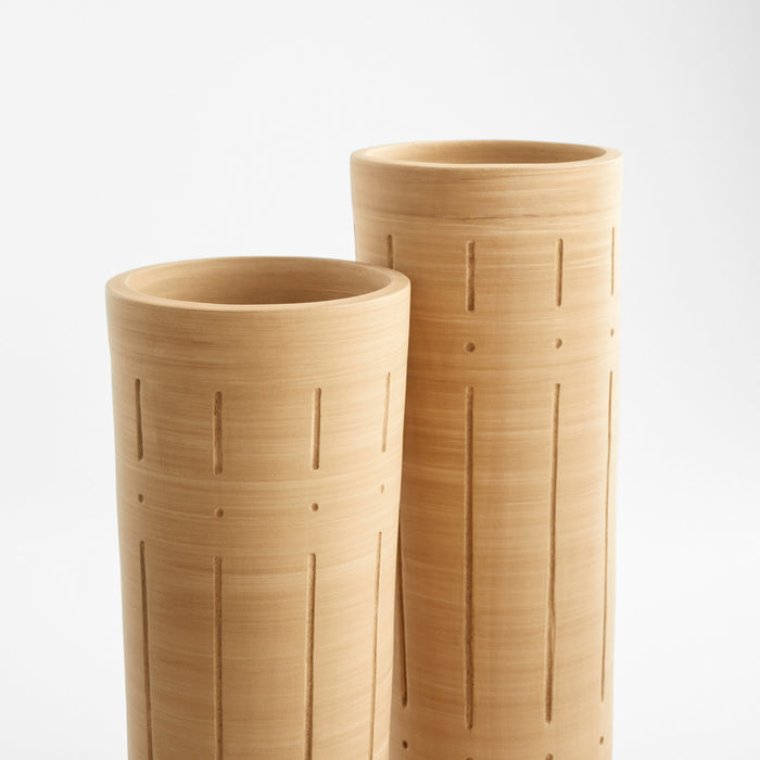 Cyan 11557 Vase, Matte Taupe Grey