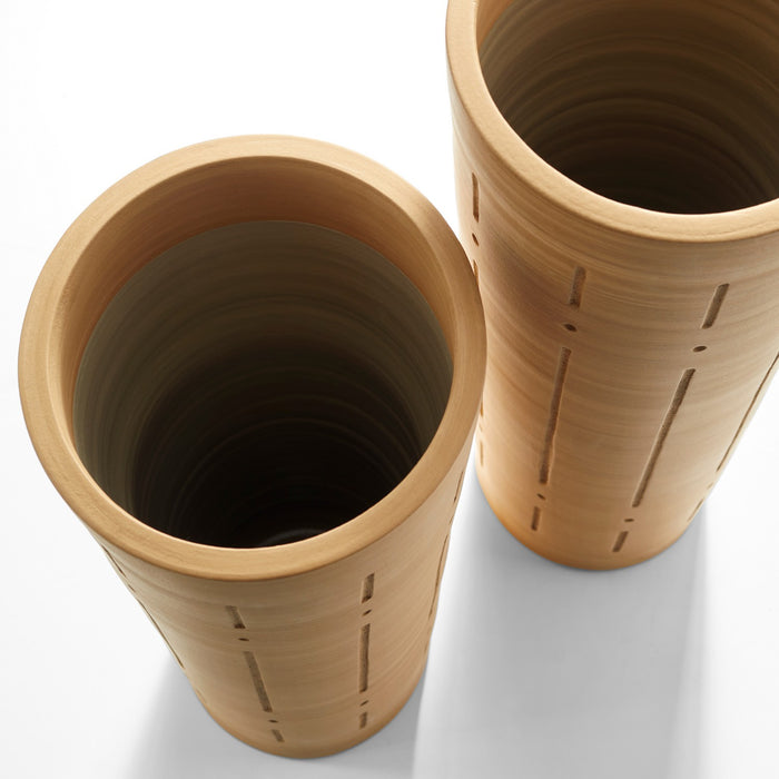 Cyan 11557 Vase, Matte Taupe Grey
