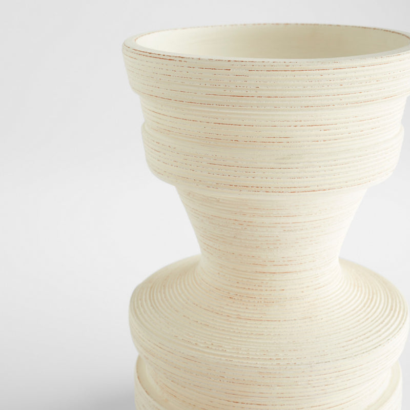 Cyan 11559 Vase, Latte White