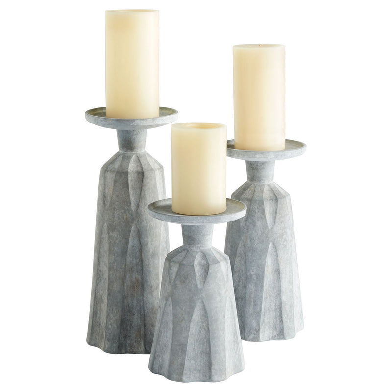 Cyan 11562 Candle Holder, Tapered Grey