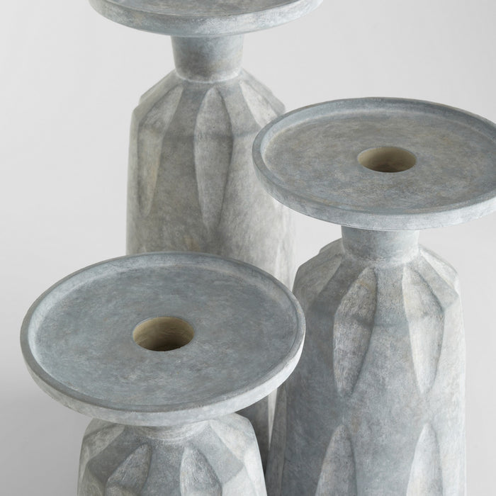 Cyan 11562 Candle Holder, Tapered Grey