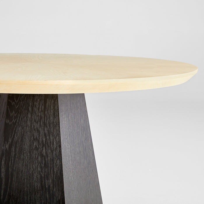 Cyan 11577 Dining Table, Natural And Black