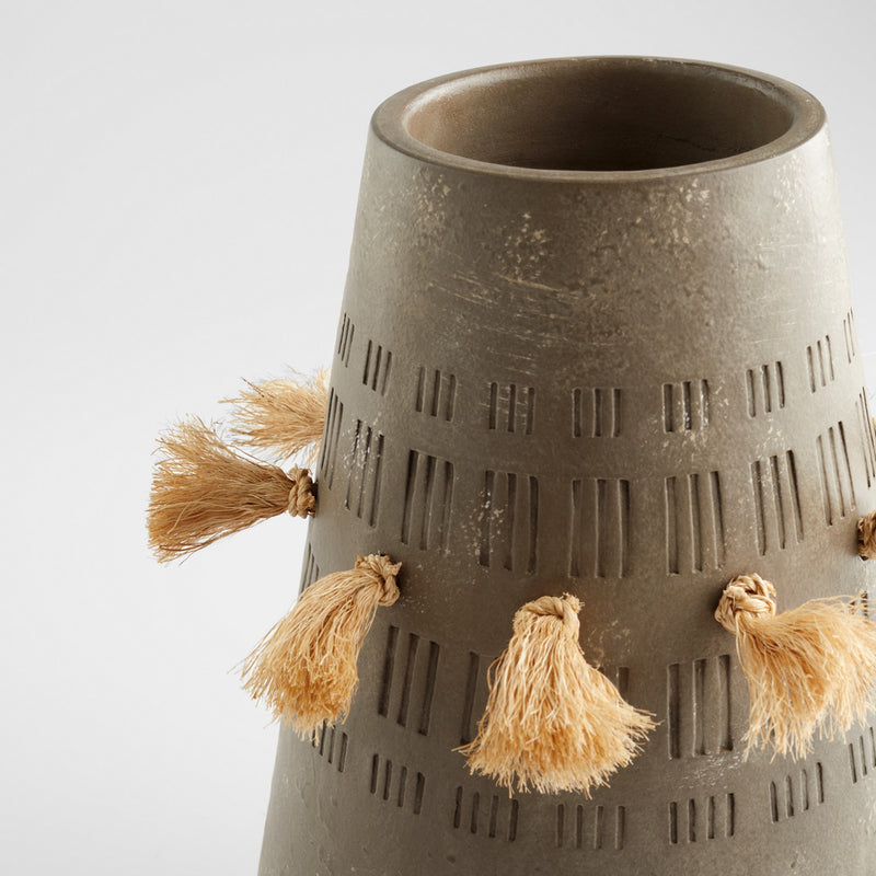 Cyan 11589 Vase, Textured Grey