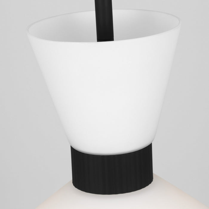 Visual Comfort Studio DJP1091MBK One Light Pendant, Midnight Black
