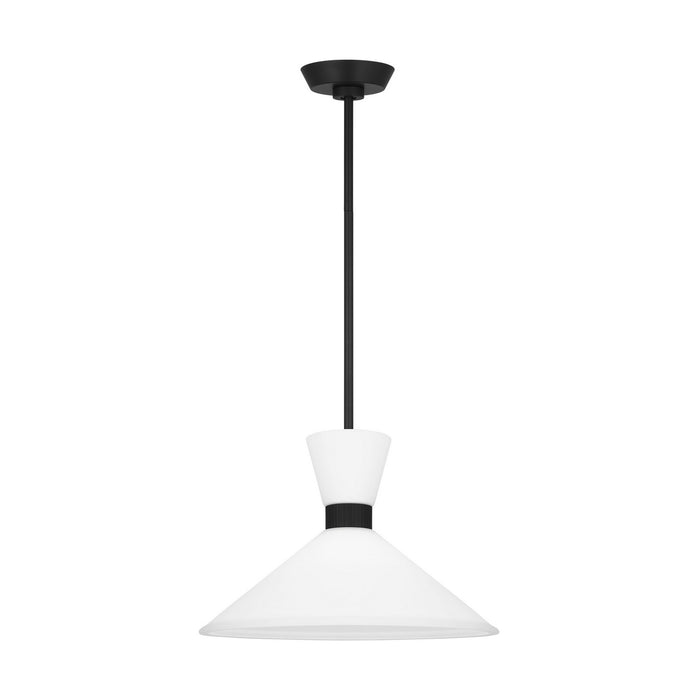Visual Comfort Studio DJP1091MBK One Light Pendant, Midnight Black