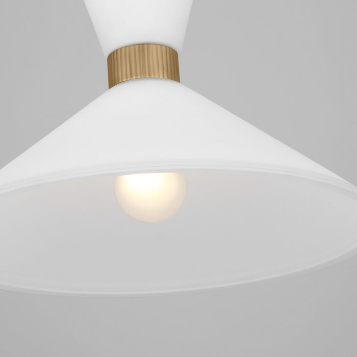 Visual Comfort Studio DJP1091SB One Light Pendant, Satin Brass