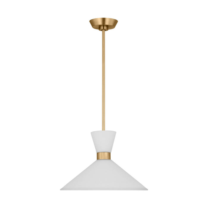 Visual Comfort Studio DJP1091SB One Light Pendant, Satin Brass