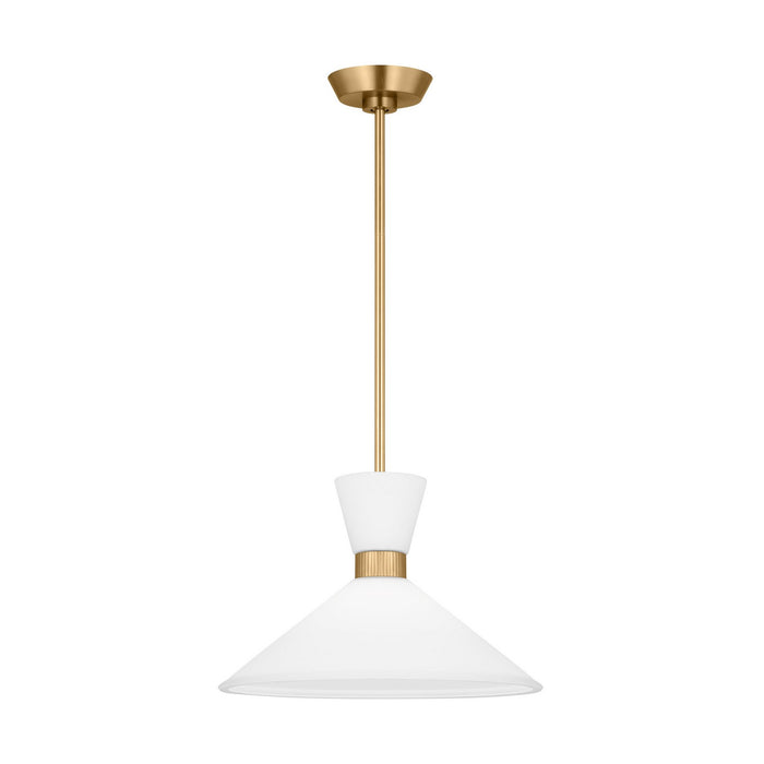 Visual Comfort Studio DJP1091SB One Light Pendant, Satin Brass