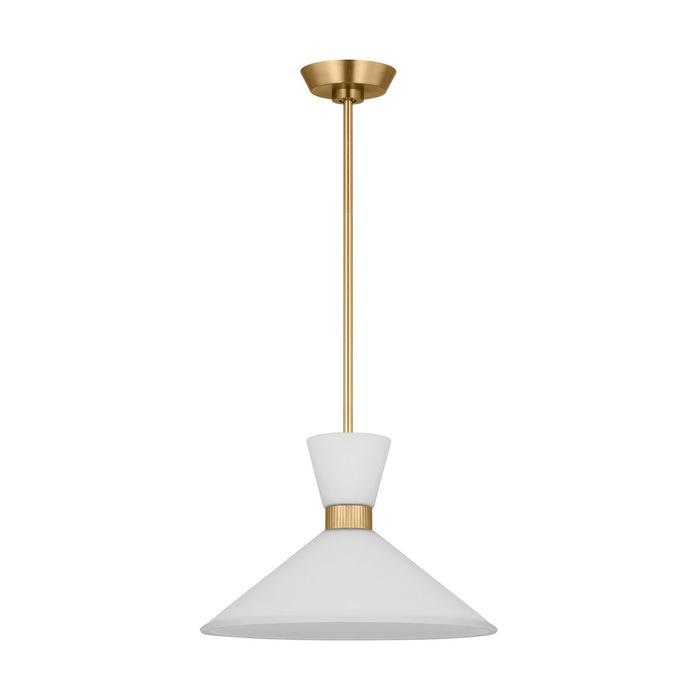 Visual Comfort Studio DJP1091SB One Light Pendant, Satin Brass