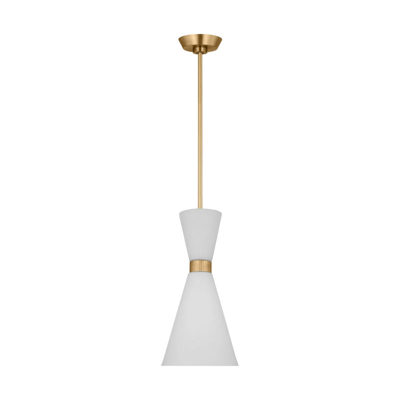 Visual Comfort Studio DJP1101SB One Light Pendant, Satin Brass