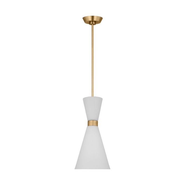 Visual Comfort Studio DJP1101SB One Light Pendant, Satin Brass