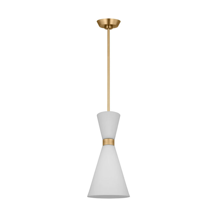 Visual Comfort Studio DJP1101SB One Light Pendant, Satin Brass