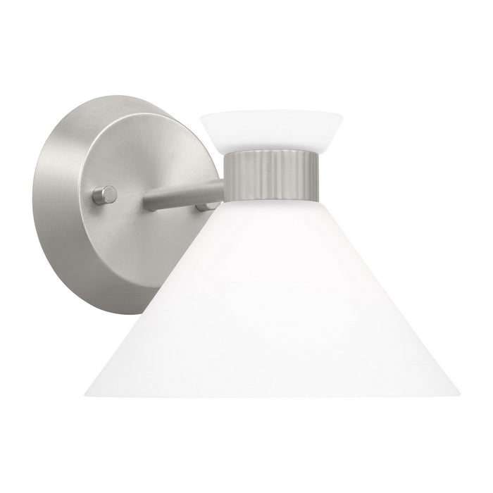 Visual Comfort Studio DJV1011BS One Light Wall Sconce, Brushed Steel