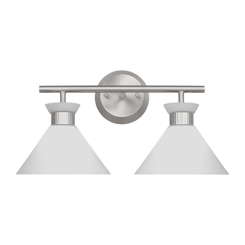 Visual Comfort Studio DJV1012BS Two Light Bath, Brushed Steel