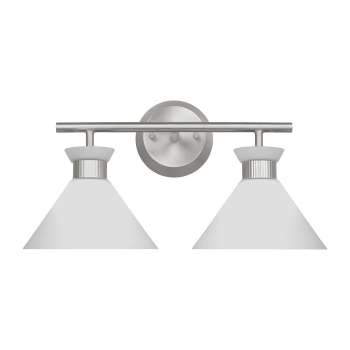 Visual Comfort Studio DJV1012BS Two Light Bath, Brushed Steel