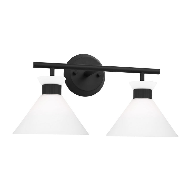 Visual Comfort Studio DJV1012MBK Two Light Bath, Midnight Black