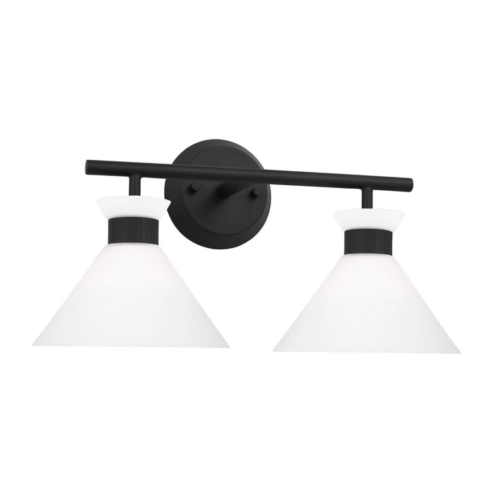 Visual Comfort Studio DJV1012MBK Two Light Bath, Midnight Black