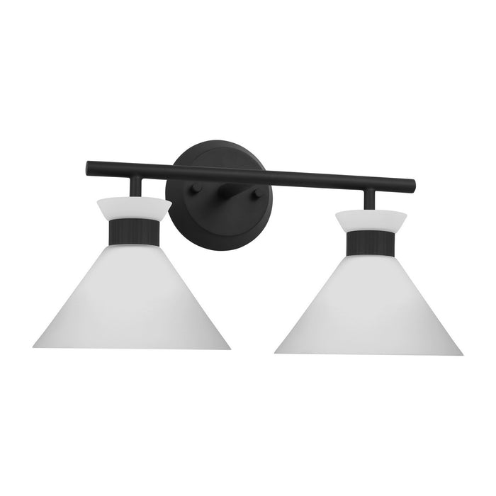 Visual Comfort Studio DJV1012MBK Two Light Bath, Midnight Black