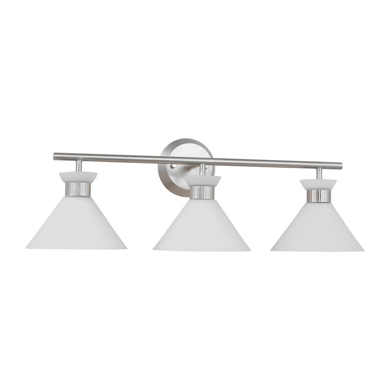 Visual Comfort Studio DJV1013BS Three Light Bath, Brushed Steel