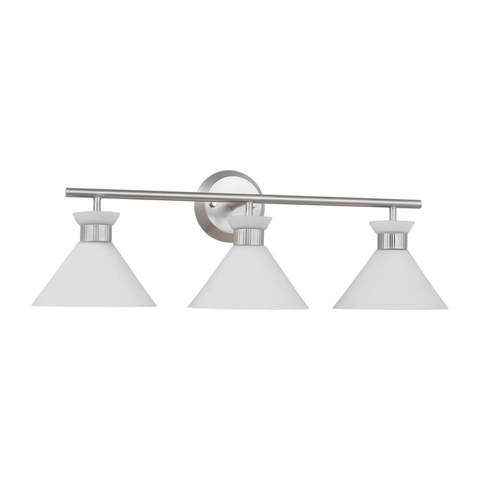 Visual Comfort Studio DJV1013BS Three Light Bath, Brushed Steel