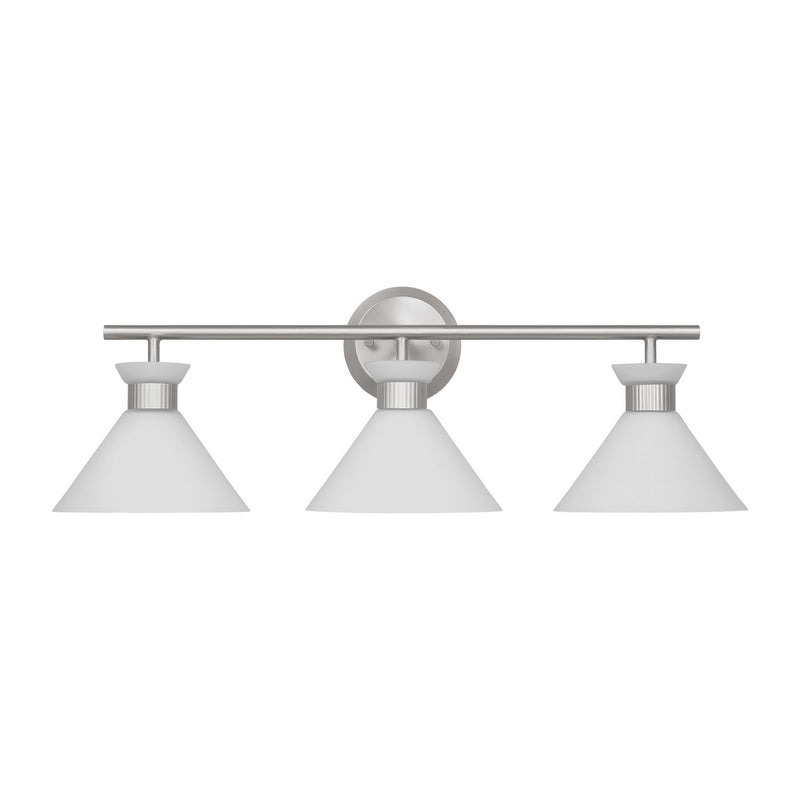 Visual Comfort Studio DJV1013BS Three Light Bath, Brushed Steel