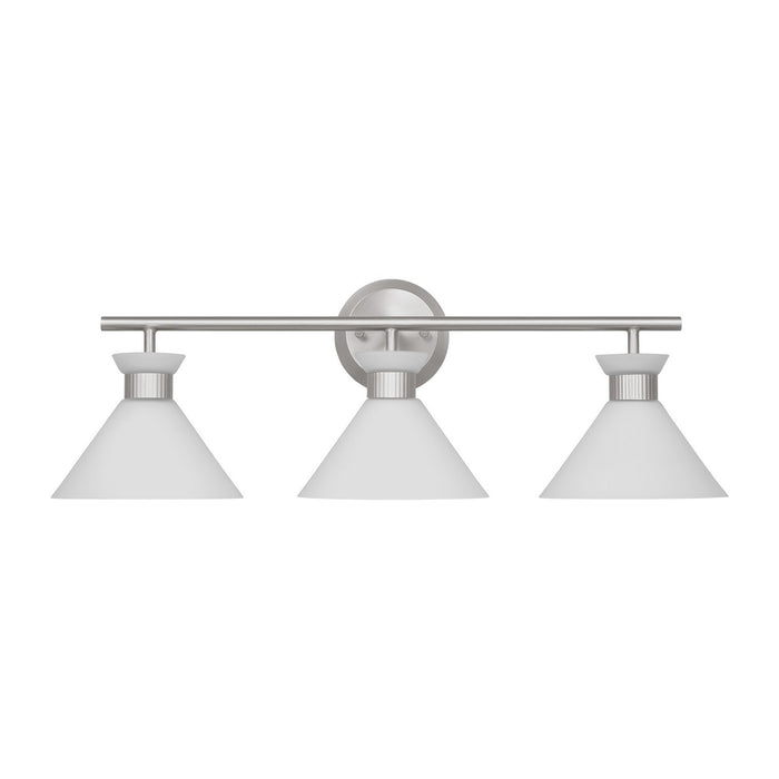 Visual Comfort Studio DJV1013BS Three Light Bath, Brushed Steel