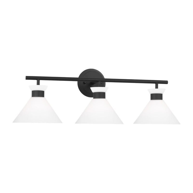 Visual Comfort Studio DJV1013MBK Three Light Bath, Midnight Black