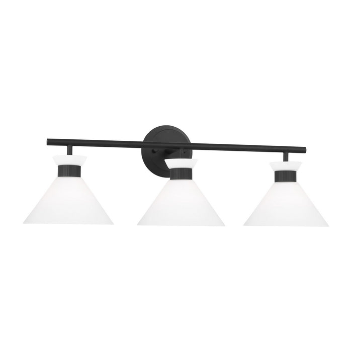 Visual Comfort Studio DJV1013MBK Three Light Bath, Midnight Black