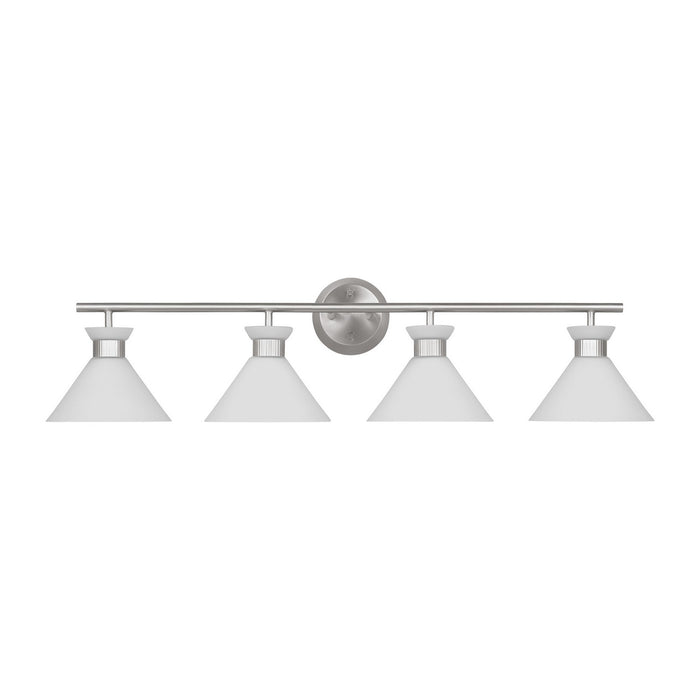 Visual Comfort Studio DJV1014BS Four Light Bath, Brushed Steel