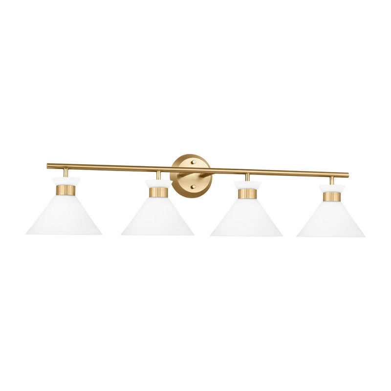 Visual Comfort Studio DJV1014SB Four Light Bath, Satin Brass