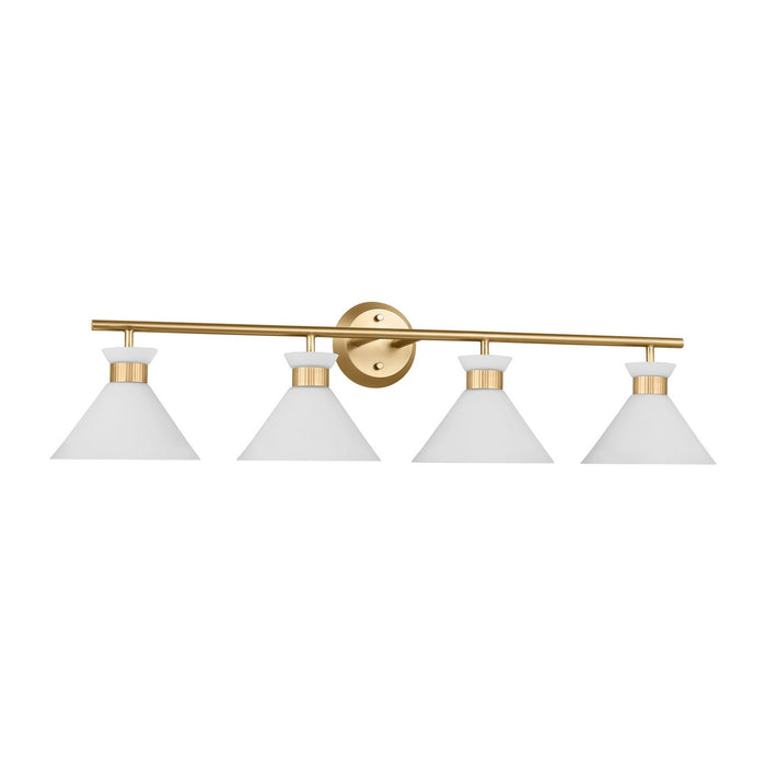 Visual Comfort Studio DJV1014SB Four Light Bath, Satin Brass