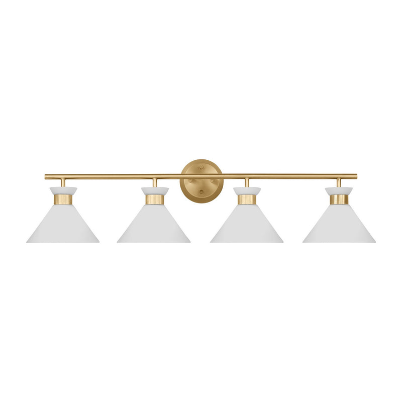 Visual Comfort Studio DJV1014SB Four Light Bath, Satin Brass