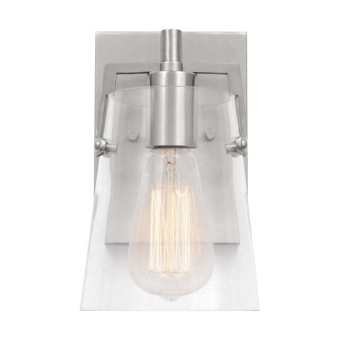 Visual Comfort Studio DJV1031BS One Light Wall Sconce, Brushed Steel