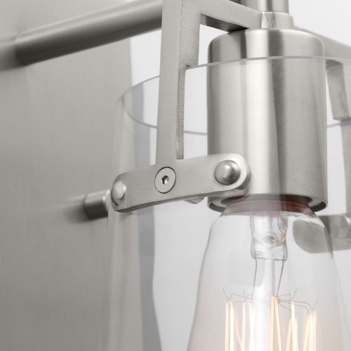 Visual Comfort Studio DJV1031BS One Light Wall Sconce, Brushed Steel