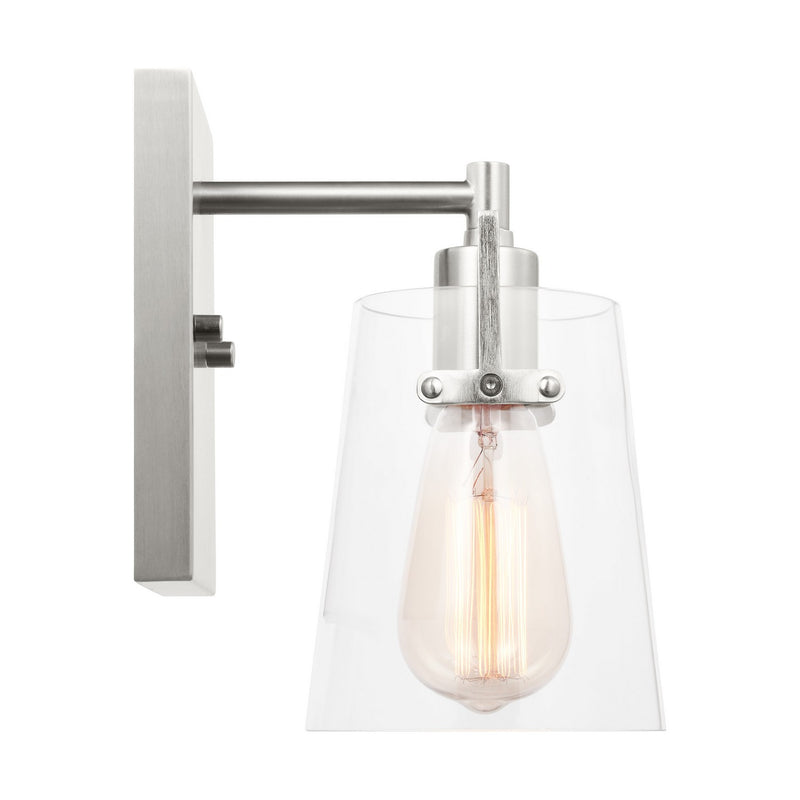 Visual Comfort Studio DJV1031BS One Light Wall Sconce, Brushed Steel