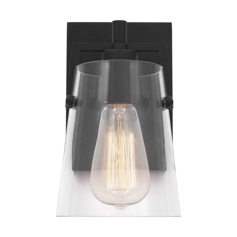 Visual Comfort Studio DJV1031MBK One Light Wall Sconce, Midnight Black