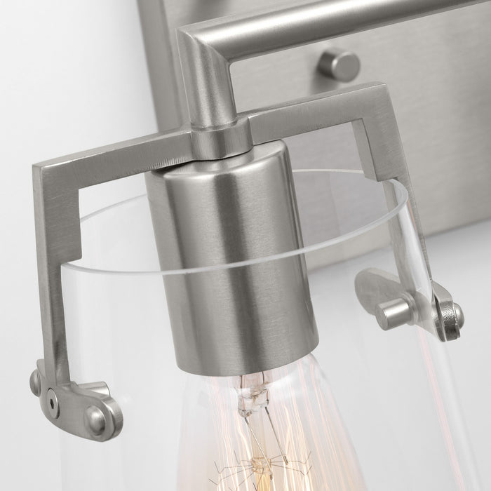 Visual Comfort Studio DJV1032BS Two Light Bath, Brushed Steel