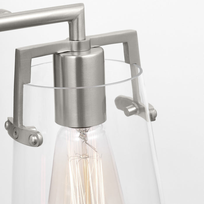 Visual Comfort Studio DJV1032BS Two Light Bath, Brushed Steel