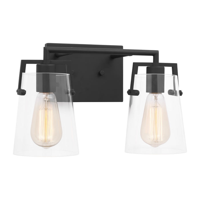 Visual Comfort Studio DJV1032MBK Two Light Bath, Midnight Black