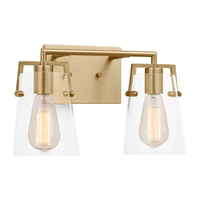 Visual Comfort Studio DJV1032SB Two Light Bath, Satin Brass