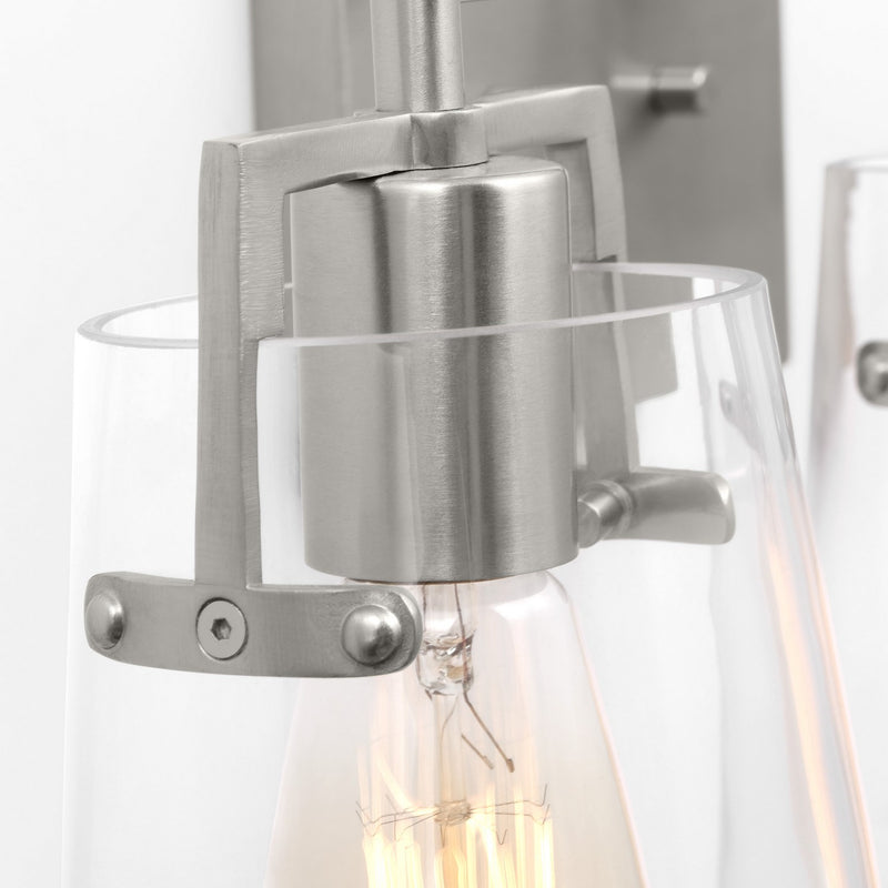 Visual Comfort Studio DJV1033BS Three Light Bath, Brushed Steel