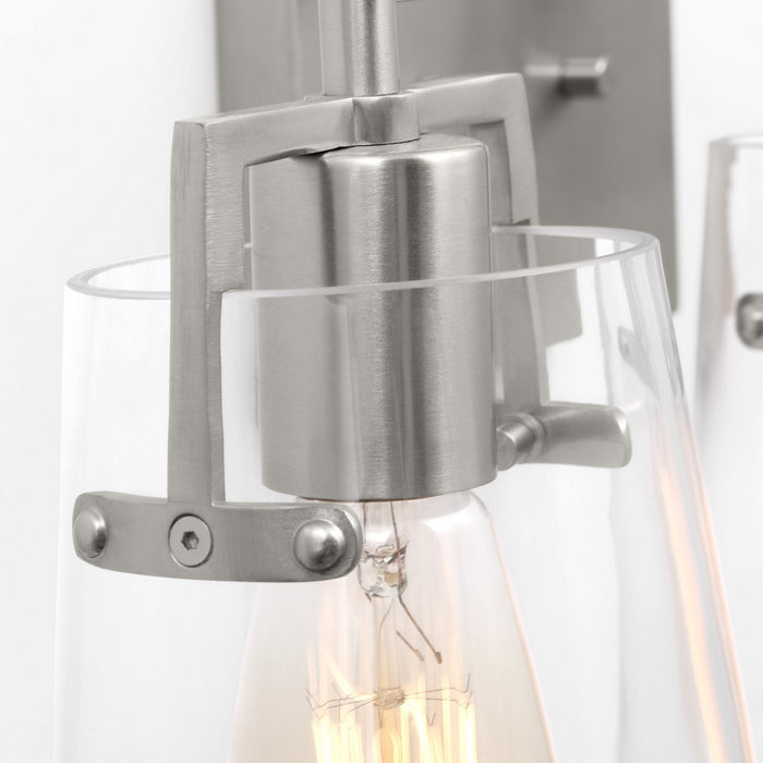 Visual Comfort Studio DJV1033BS Three Light Bath, Brushed Steel