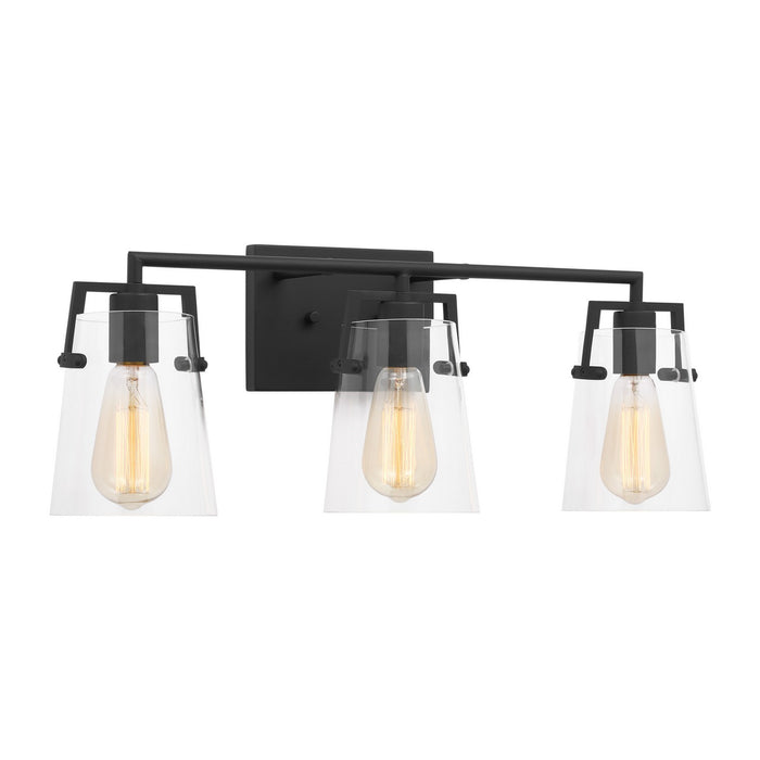 Visual Comfort Studio DJV1033MBK Three Light Bath, Midnight Black