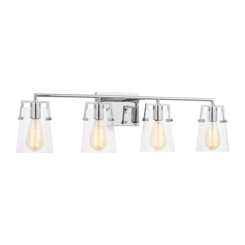 Visual Comfort Studio DJV1034CH Four Light Bath, Chrome