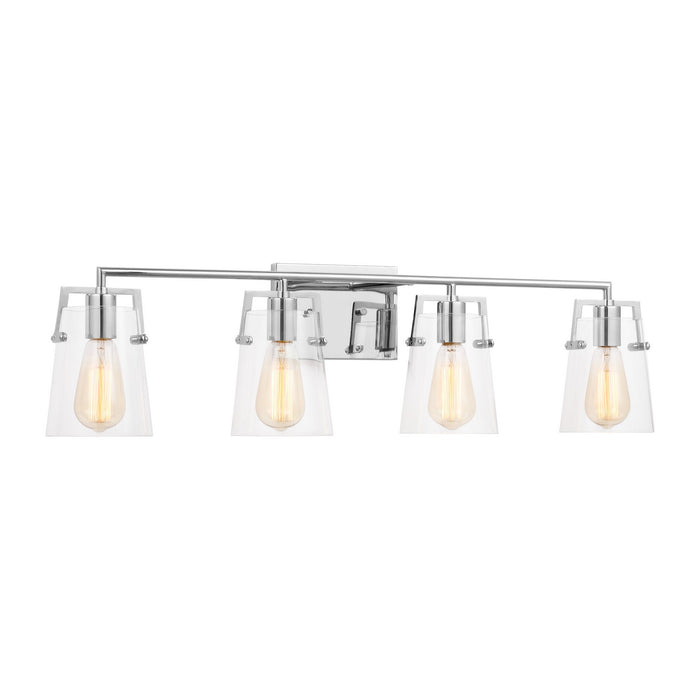 Visual Comfort Studio DJV1034CH Four Light Bath, Chrome