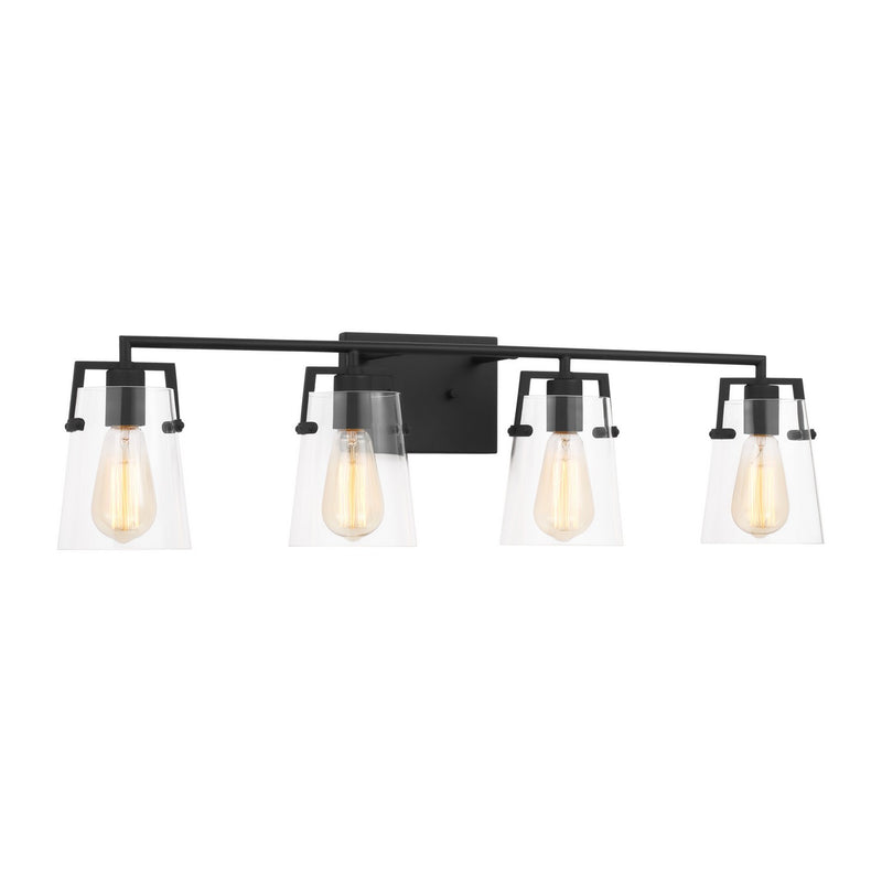 Visual Comfort Studio DJV1034MBK Four Light Bath, Midnight Black