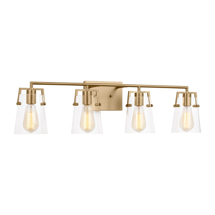 Visual Comfort Studio DJV1034SB Four Light Bath, Satin Brass