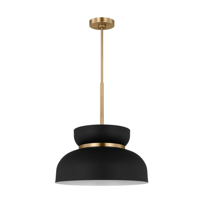 Visual Comfort Studio DJP1111SBMBK One Light Pendant, Midnight Black