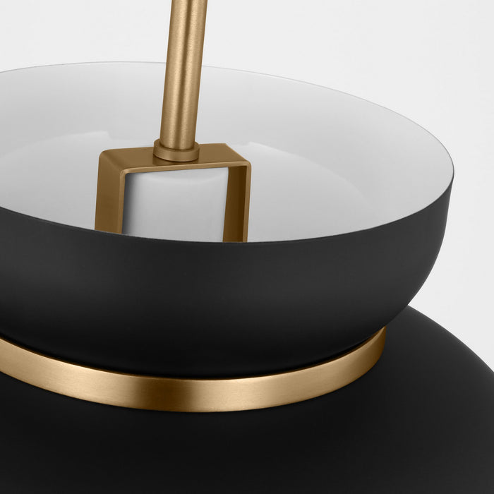 Visual Comfort Studio DJP1111SBMBK One Light Pendant, Midnight Black