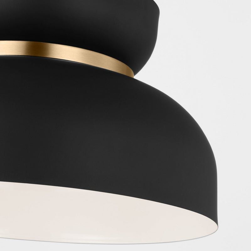 Visual Comfort Studio DJP1111SBMBK One Light Pendant, Midnight Black
